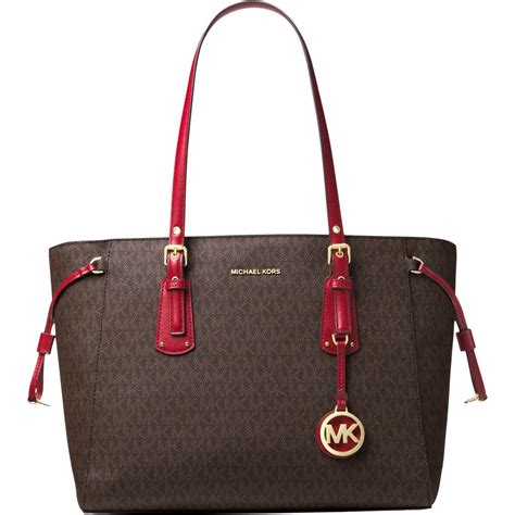 michael kors voyager medium tote|Michael Kors Tote with zipper.